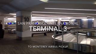 SFO TERMINAL 3 TO MONTEREY AIRBUS AIRPORTERS PICK UP [upl. by Ansev]