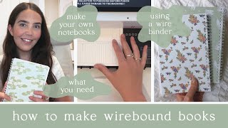 how to make wire bound notebooks and planners at home  diy coil bind how to and what youll need [upl. by Airrej]