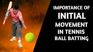 importance of initial movement in tennis ball batting  tennis ball batting tips  cricket science [upl. by Anawot952]