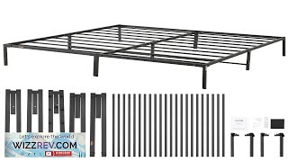 VEVOR 14 Inch King Metal Bed Frame Platform No Box Spring Needed Review [upl. by Ennylyak81]