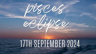 PISCES PARTIAL FULL MOON LUNAR ECLIPSE 2024 [upl. by Adnomal]