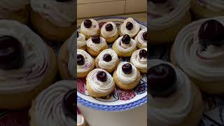 Tasting Italy Irresistible Zeppole Delights 🧁🍒 Sure Zeppole ItalianCuisine [upl. by Pansir]