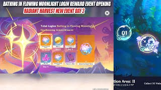 Radiant Harvest Day 2  Bathing in Flowing Moonlight Login Reward Event Opening [upl. by Balling]