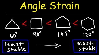 Stability of Cycloalkanes  Angle Strain [upl. by Nyved]