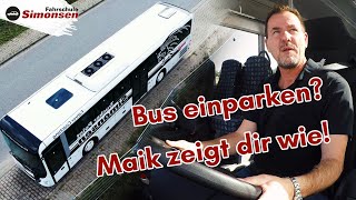 GRUNDFAHRAUFGABE BUSFÜHRERSCHEIN  BUS EINPARKEN 🔥 [upl. by Nelhsa400]