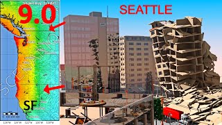 Western USA 90 Earthquake Damage Simulation [upl. by Hedberg545]