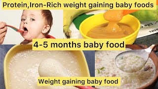 4 weight gain baby foods by doctors advice 45 months first baby food slid introduction [upl. by Atiroc106]