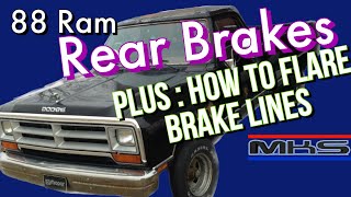 Gimme a BRAKE And Do it with FLARE Replacing Rear Brakes and Flaring Brake Lines on the 88 w150 [upl. by Aysan]