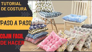 COMO HACER UN COJIN CUADRADO FACIL PARA SILLA  SUPER FACIL DE HACER [upl. by Burford]