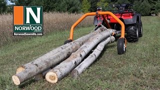 Norwood Log Skidding Arches amp Winches – SkidWinch SkidMate SkidLite amp LogHog – For ATVs amp tractors [upl. by Valerle]