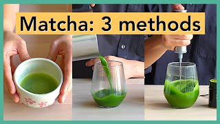 How to Make Matcha Green Tea in 3 Ways Bamboo Whisk Milk Frother and Without a Whisk [upl. by Anyala]