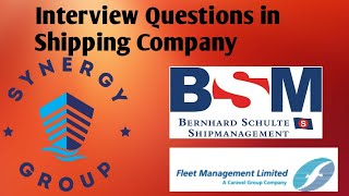 Shipping Company interview Synergy BSM Fleet Management [upl. by Viquelia447]