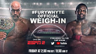 Tyson Fury vs Dillian Whyte  OFFICAL WEIGHIN [upl. by Denison66]