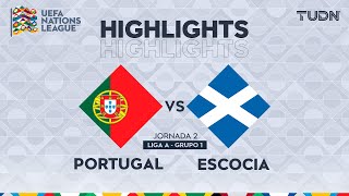 HIGHLIGHTS  Portugal vs Escocia  UEFA Nations League 2024  TUDN [upl. by Malamud]