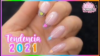 UÑAS con TRANSPARENCIA  Tendencia 2021 [upl. by Orimisac]