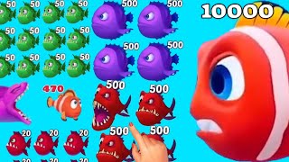 Fishdom Ads Mini Games Hungry Fish  New update 190 level Trailer video [upl. by Hescock]