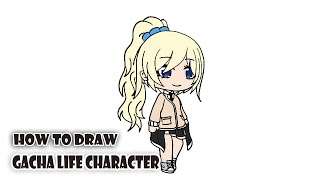 How to Draw Gacha Life Character  Easy drawing Tutorial [upl. by Eiramave]