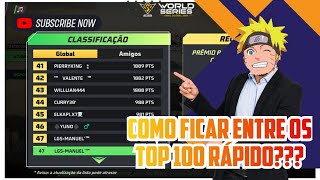 COMO FICAR ENTRE OS TOP 100 E GANHAR A SKIN DA ANGELICAL 🪽 VERDE NO EVENTO DO MUNDIAL FF [upl. by Darej]