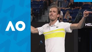 Best Shot of the Tournament Medvedev stuns Tsitsipas in SemiFinal  Australian Open 2021 [upl. by Abigael]