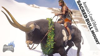 Sacred Bull Mount Gameplay Showcase  Assassins Creed Odyssey ♫ [upl. by Nayab]