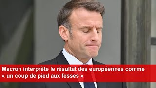 Macron interprète le résultat des européennes comme « un coup de pied aux fesses » [upl. by Ohploda]