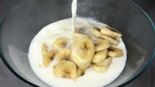 Healthy Banana Milkshake Recipe  How To Make Banana Milkshake [upl. by Vanhomrigh]