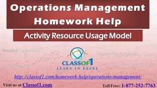 Activity Resource Usage Model  Operations Management Assignment Help by Classof1com [upl. by Hennessy]