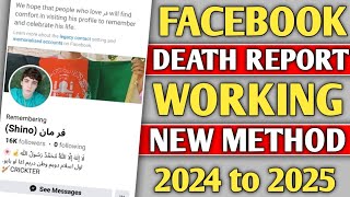 How to Remembering Someone Facebook id 2024  Death report new working Appeal 2024  Asad technical [upl. by Ottie]