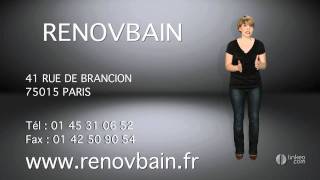 RENOVBAIN  rénovation réparation et installation de baignoire à Paris [upl. by Annaeed]