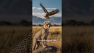 Cheetah vs Peregrine Falcon whos the fastest shorts [upl. by Mumford]