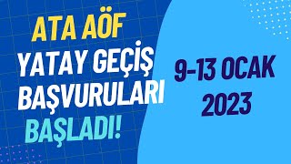 Ata Aöf Yatay Geçiş İşlemleri Nasıl Yapılır Yatay Geçiş Başvuruları Başladı [upl. by Pace]