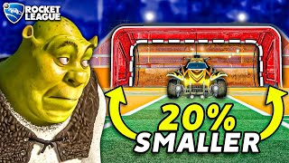 I SECRETLY made the goal SMALLER he never noticed Rocket League Prank [upl. by Annig548]