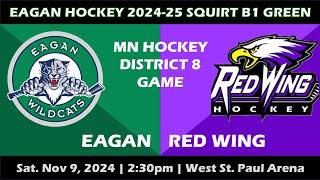 20241109 MN Hockey Dist 8 Reg Season Eagan SQ B1 Green v Red Wing [upl. by Diandre302]