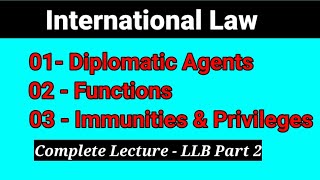 Diplomatic Immunity in International Law  Diplomatic Privileges [upl. by Ellehcam786]