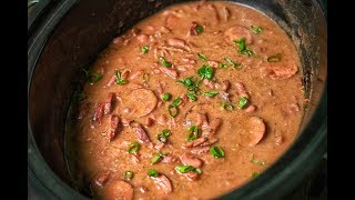 CREAMY CROCKPOT RED BEANS RECIPE  THE BEST RED BEANS AND RICE EVER [upl. by Sirrom140]