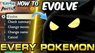 How to EVOLVE EVERY POKEMON in Pokemon Legends Arceus [upl. by Annatnas518]