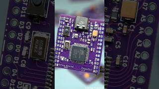 ATmega32u4 custom microcontroller printedcircuitboard soldering [upl. by Hallsy]