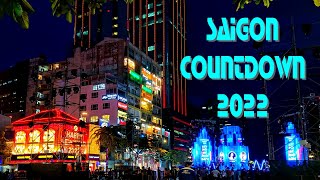 Saigon Countdown 2022 ở phố đi bộ Nguyễn Huệ TpHCM không bắn pháo hoa đón giao thừa [upl. by Jdavie]