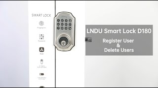 LNDU D180 Register users amp Delete users [upl. by Eiroj]