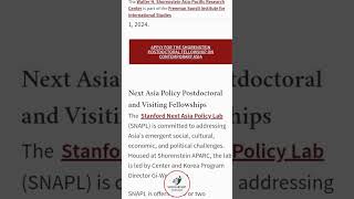 APARC fellowship programs fullyfunded news ai job fullyfundedscholarships [upl. by Lynea743]