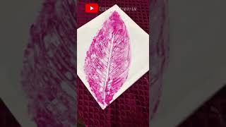 simple leaf painting tutorial  how to create a leaf print [upl. by Saref]