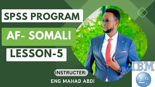 spss Tutorial Af somali lesson5 [upl. by Craw951]