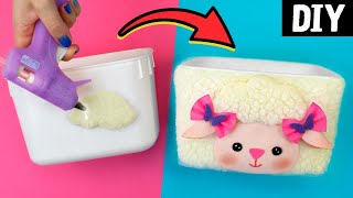 IDEIAS CRIATIVAS E FOFAS 🐏 DIY Capinha de Celular Quadro Secreto e Organizador de mesa tema Ovelha [upl. by Jillayne]