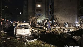 Russian airstrike on apartment block in Kharkiv injures 21 people [upl. by Sell]