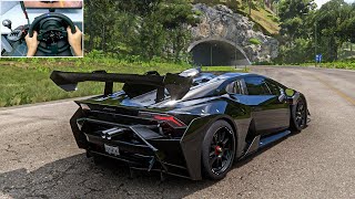 1100HP Lamborghini Huracan Super Trofeo Evo  Forza Horizon 5  Thrustmaster T300RS Gameplay [upl. by Amery]