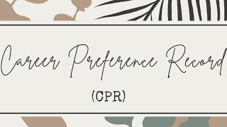 Career Preference Record CPR MAPC Practical file IGNOU [upl. by Tevlev208]