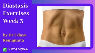 Diastasis Exercises  Week 3 by Dr Udaya Renugunta pregnancy fitness exercise youtube [upl. by Stern]