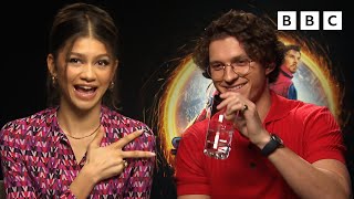 Tom Holland and Zendaya answer TRICKY Spidey Questions 🕸 BBC [upl. by Anelaj]