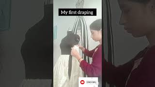 my first draping on damy 😳😮 tranding draping shortsvideo nadaniya song fashion style [upl. by Okim267]