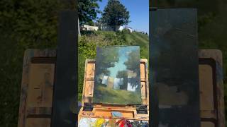 The painting vs the inspiration pleinair painting pleinairpainting art [upl. by Molloy650]